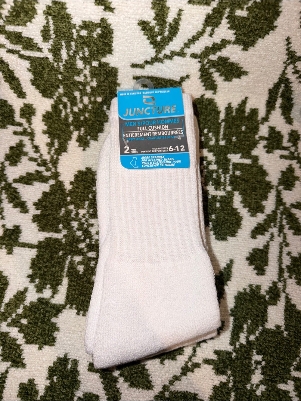Juncture Men's Full Cushion Crew Socks - White (2-Pack)